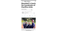 Baseball is back for hundreds of Pacifica kids